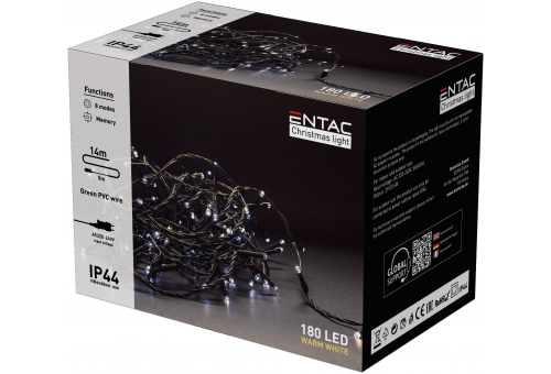 Weihnachten IP44 180 LED-Licht WW 14m