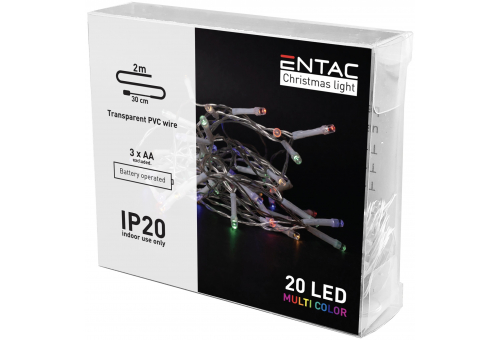 Christmas Indoor 20 LED-Lichter mehrfarbig 2,3 m (exkl. 3AA)