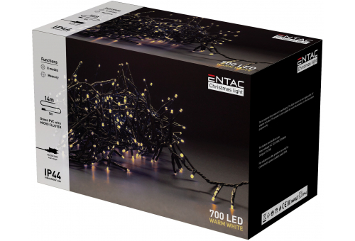 Weihnachten IP44 700 LED Micro Cluster Licht WW 14m