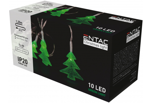 Christmas Indoor PVC Grüner Weihnachtsbaum 10LED 1,65m (exkl. 2AA)