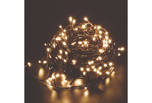 Entac Karácsonyi IP44 200 LED Füzér WW 20,4m Leszúrható Napelemes Konzollal