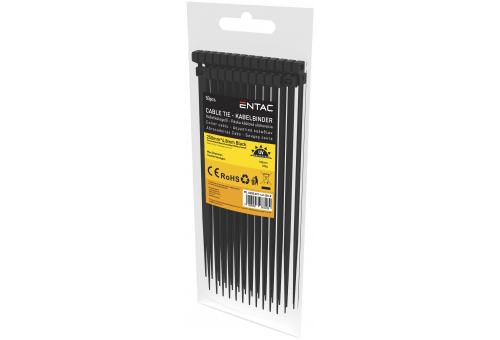 Kábelkötegelő 4.8mmx250mm Fekete