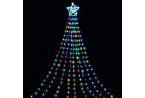 Entac Karácsonyfa LED Takaró Függöny RGB IP44 300 Mikro LED 10x2.9m with 8F IR távirányítóval