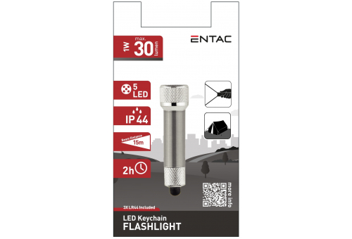 Flashlight 5LED Keychain Silver