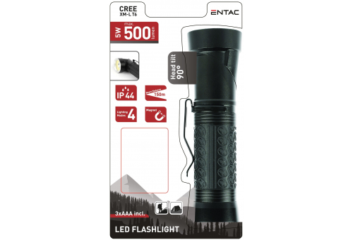 Elemlámpa 90° 5W T6 Alu 3xAAA incl.