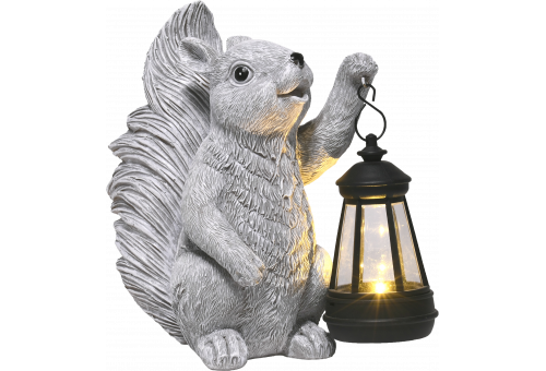 Entac Garden Solar Lamp Squirrel 200mm, 1pc WW SMD LED