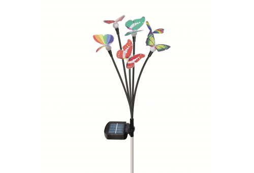 Entac Garden Solar Lamp, Butterflies solar light, 660mm, 6pcs WW SMD LED