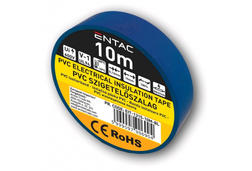 Szigetelőszalag 0.13x15mm Kék 10m