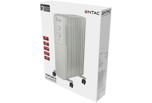 Olajradiátor 11 taggal 2500W Fehér