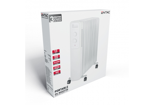 Olajradiátor 13 taggal 2500W Fehér