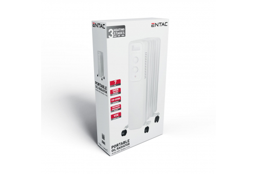 Olajradiátor 7 taggal 1500W Fehér