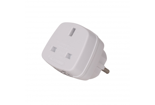 Entac Power Adapter Travel UK Socket & Schuko Plug