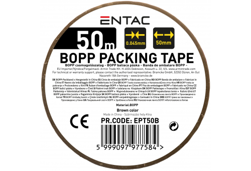 Csomagoló szalag 0.045x50mm Barna 50m