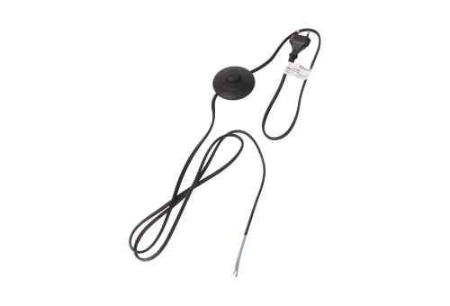 Entac Rewireable Cable 2G0.75 200cm with Footswitch Black