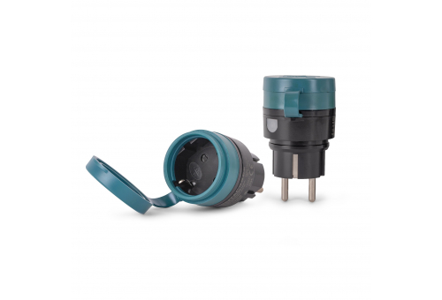 Ferngesteuerte IP44-Steckdose, 2er-Set IP44-Steckdosen mit RC