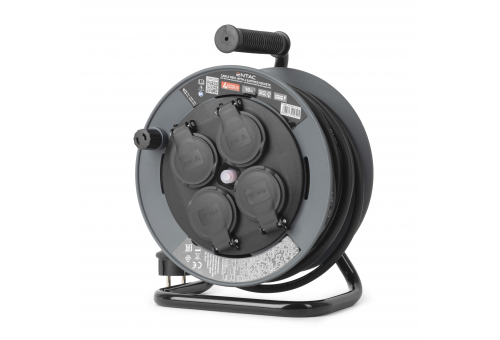 French Type, IP44 Cable reel, 4 sockets, 3G1.5, 10m