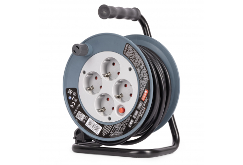 Entac Socket Cable Reel 4 sockets 10m 3G1.5 MINI