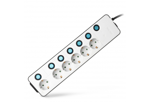 Socket Extension Cord 6 Sockets With Separate Switches 1.5m 3G1.5