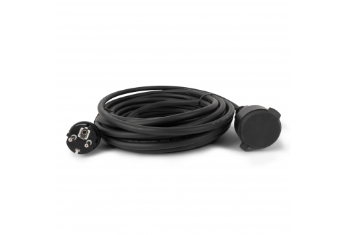 French Type, IP44 Single Socket extention Cord, 3G1.5, 10m, Black