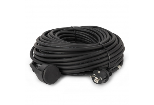 French Type, IP44 Single Socket extention Cord, 3G2.5, 40m, Black
