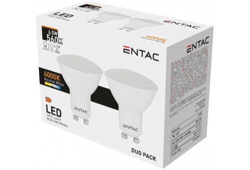 LED Spot Weitwinkel GU10 6,5W NW 4000K Duo Pack